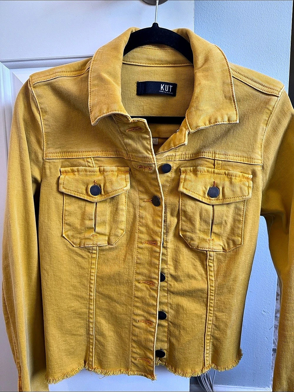 KUT Women's Yellow Denim Jacket